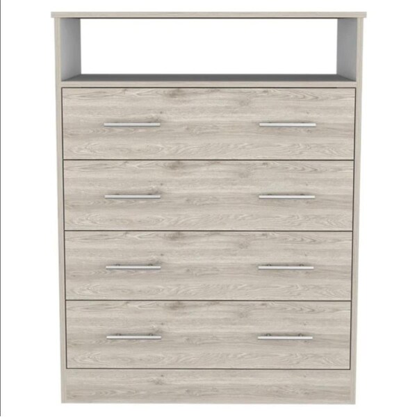 Gfancy Fixtures 33 in. Manufactured Wood Four Drawer Standard Dresser, Light Grey GF3100078 - main